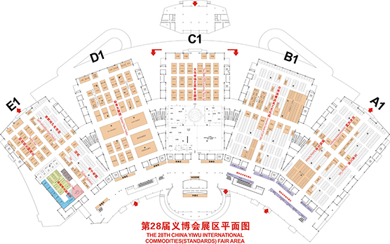 第20届义博会展位平面图一层